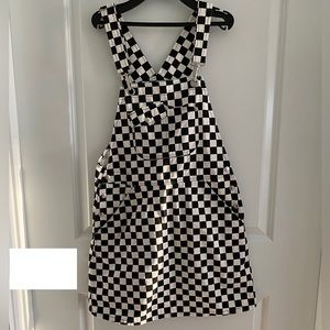 Black and White Classic Checkerboard Overalls
